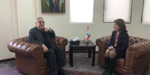 اخر اخبار لبنان  : التطورات في المنطقة بين بو حبيب وسفيرة اليونان