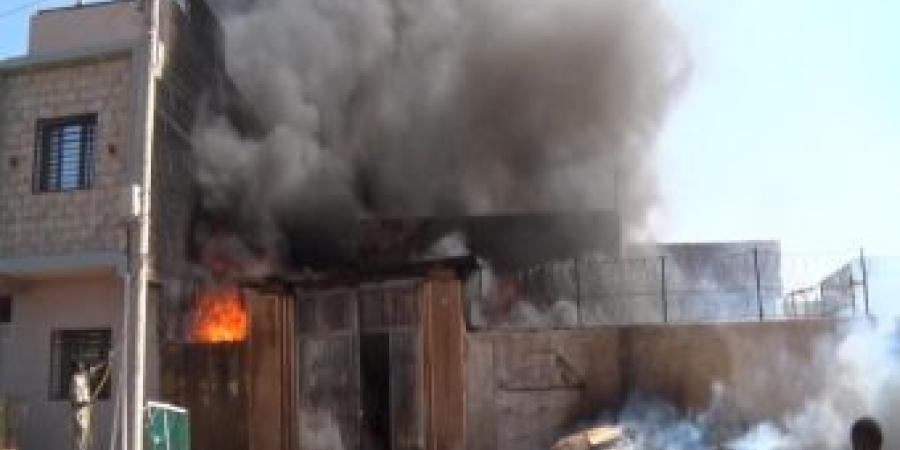 اخبار السودان الان - الدفاع المدني يخمد حريق هائل بحلة خوجلي بالخرطوم بحري