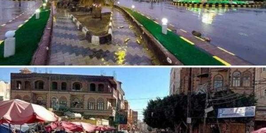 اخبار اليمن | شاهد: صورتان من مأرب وصنعاء توضح الفرق بين الدولة والمليشيات