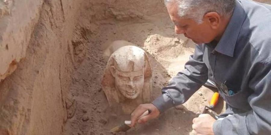 اخبار اليمن | في مصر .. علماء آثار مصريون يعثرون على تمثال يشبه أبو الهول