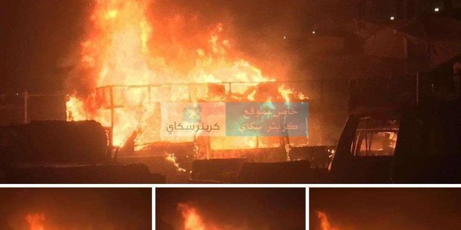 اخبار اليمن الان | عاجل:اندلاع حريق هائل داخل سوق القات بالمنصورة(صور)