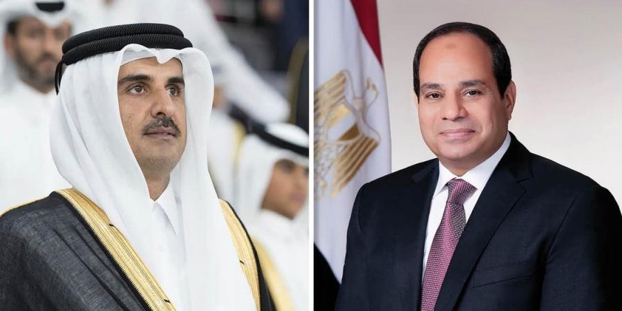 أمير قطر في مصر.. لبحث هدنة غزة وتبادل الأسرى